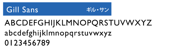 欧文書体　Gill Sans