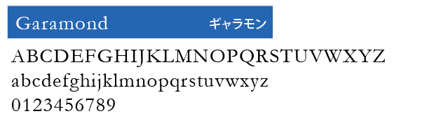 欧文書体　Garamond